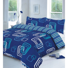 (Blake Blue, Single ) Duvet Cover Set Blake with Pillow Case All Size