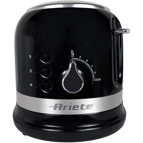 Ariete Ariete 0149B Moderna 2 Slice Toaster, Defrost, Heating & Cooking Function, Black 2
