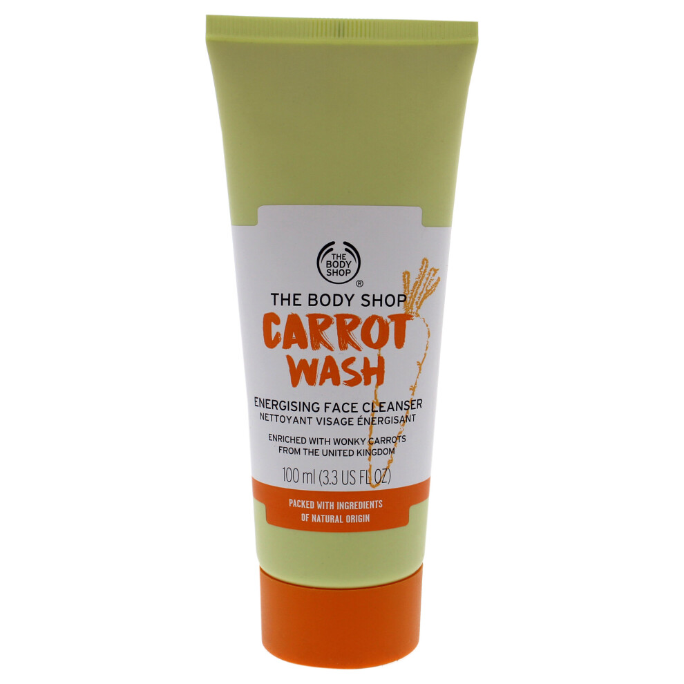 The Body Shop Carrot Wash Energizing Face Cleanser - 3.3 oz Cleanser