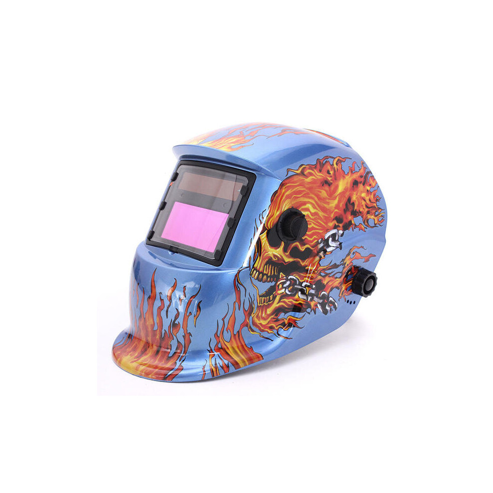 Fire Skull Solar Auto Darkening Welding Grinding Helmet Arc Tig Mig Welders Mask 869692698922