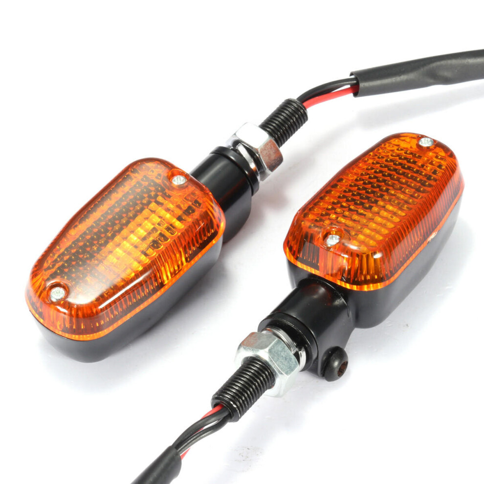 Pair Metal Turn Signal Indicator Running Rear Tail Motorcycle Brake Bulbs 01 Color Light 4191026597547
