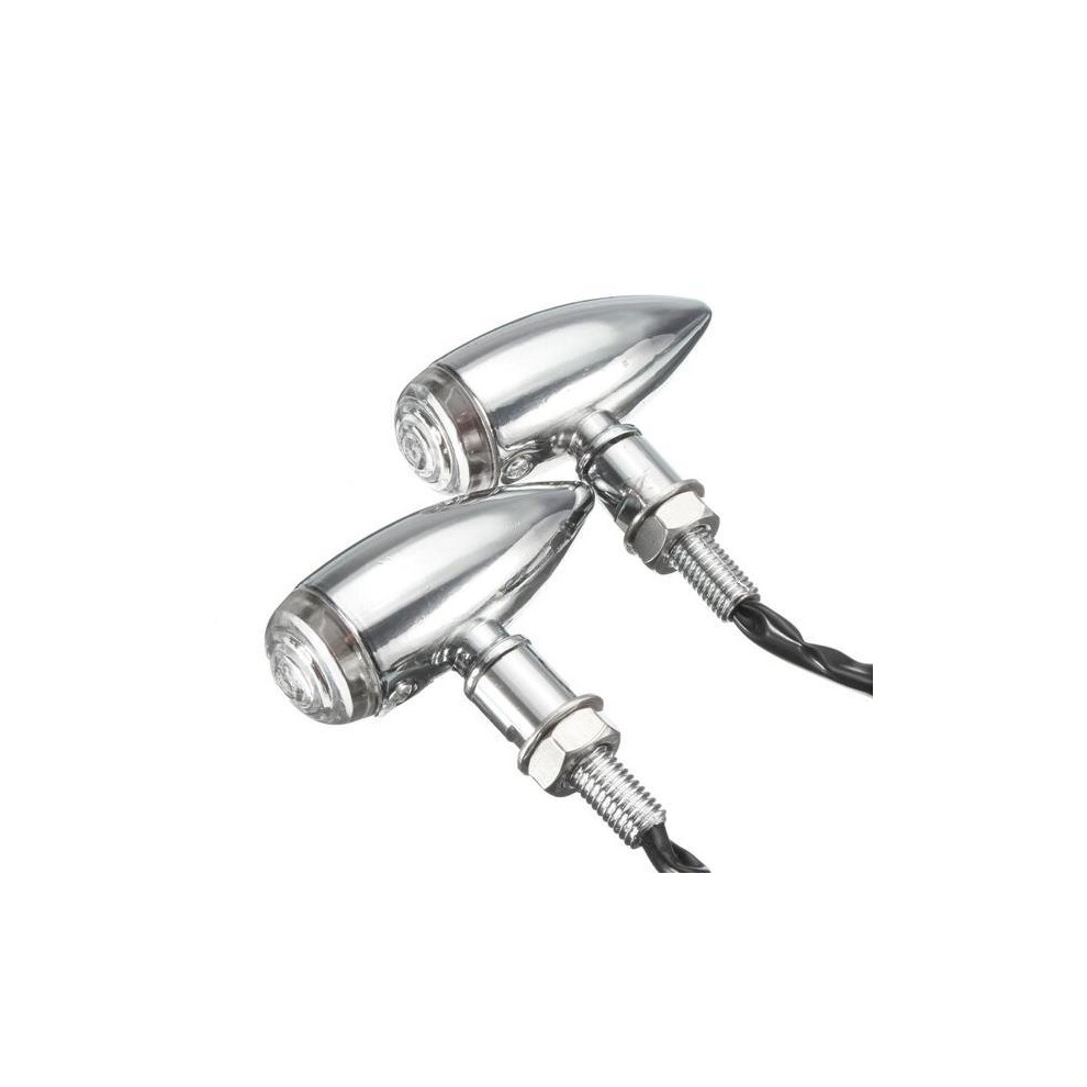 2Pcs 10Mm Pair Motorcycle Bullet Turn Signal For Harley Davidson Cruiser Chopper Light 4191026597653