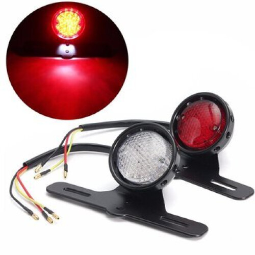 Motorcycle License Plate Tail Light 12V 30W with Bracket For Harley Chopper 1