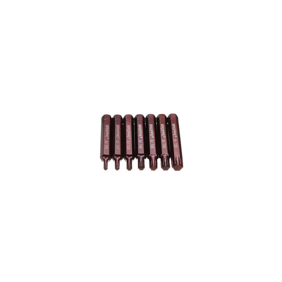 7Pcs T20-55 75Mm Magnetic Torx Screwdriver Bit 10Mm Hex Shank For Impact Screwdriver 8651950789952