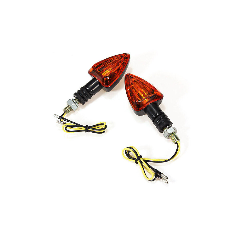 2X Motorcycle Turn Lights Indicators Stalk Blinker Bulb 12V Amber 8651944789463