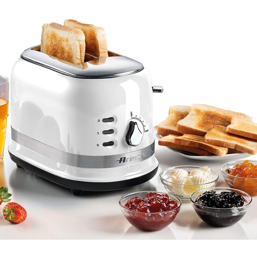 Ariete White 0149W Moderna Slice Toaster, Defrost, Heating & Cooking Function, Size 2
