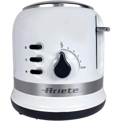 Ariete Ariete 0149W Moderna 2 Slice Toaster, Defrost, Heating & Cooking Function, White 1