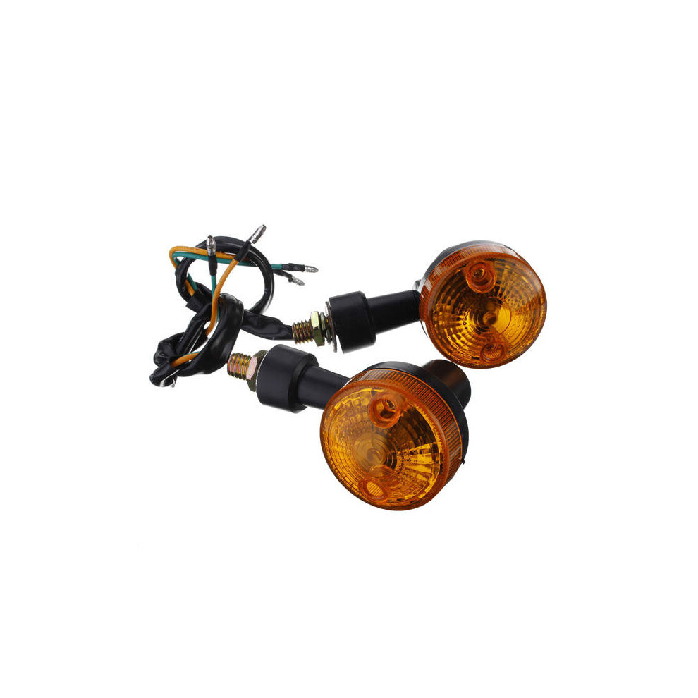 2Pair Motorcycle Turn Signal Indicator Lamp Light/Amber 8651958789053