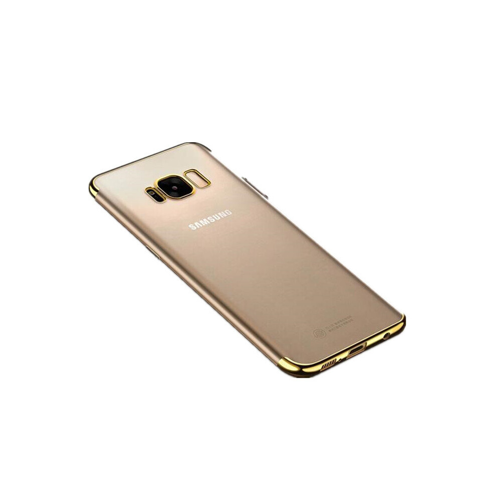 3Pcs Plating Glitter Transparent Soft Tpu Case For Samsung Galaxy S8 Plus Color Gold 6441594712063