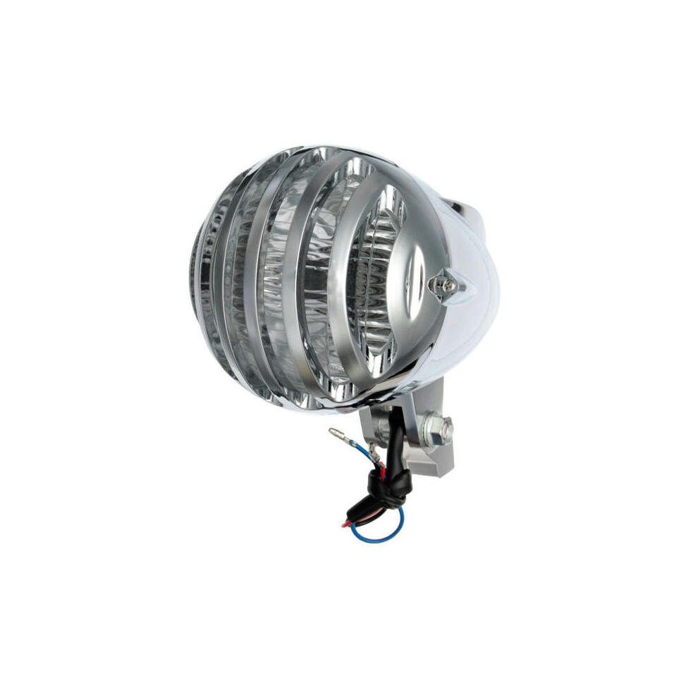 H4 55/60W Motorcycle Bullet Halogen Custom Headlight Chrome For Harley 4191026596458