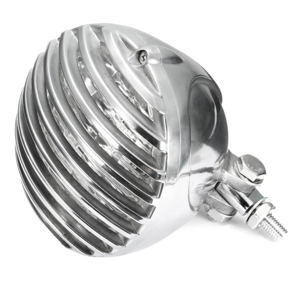 1 Pcs H4 Aluminum Motorcycle Headlight Hi/Lo Beam For Harley Honda Yamaha Suzuki Kawasaki Silvery Colour 4191026596434