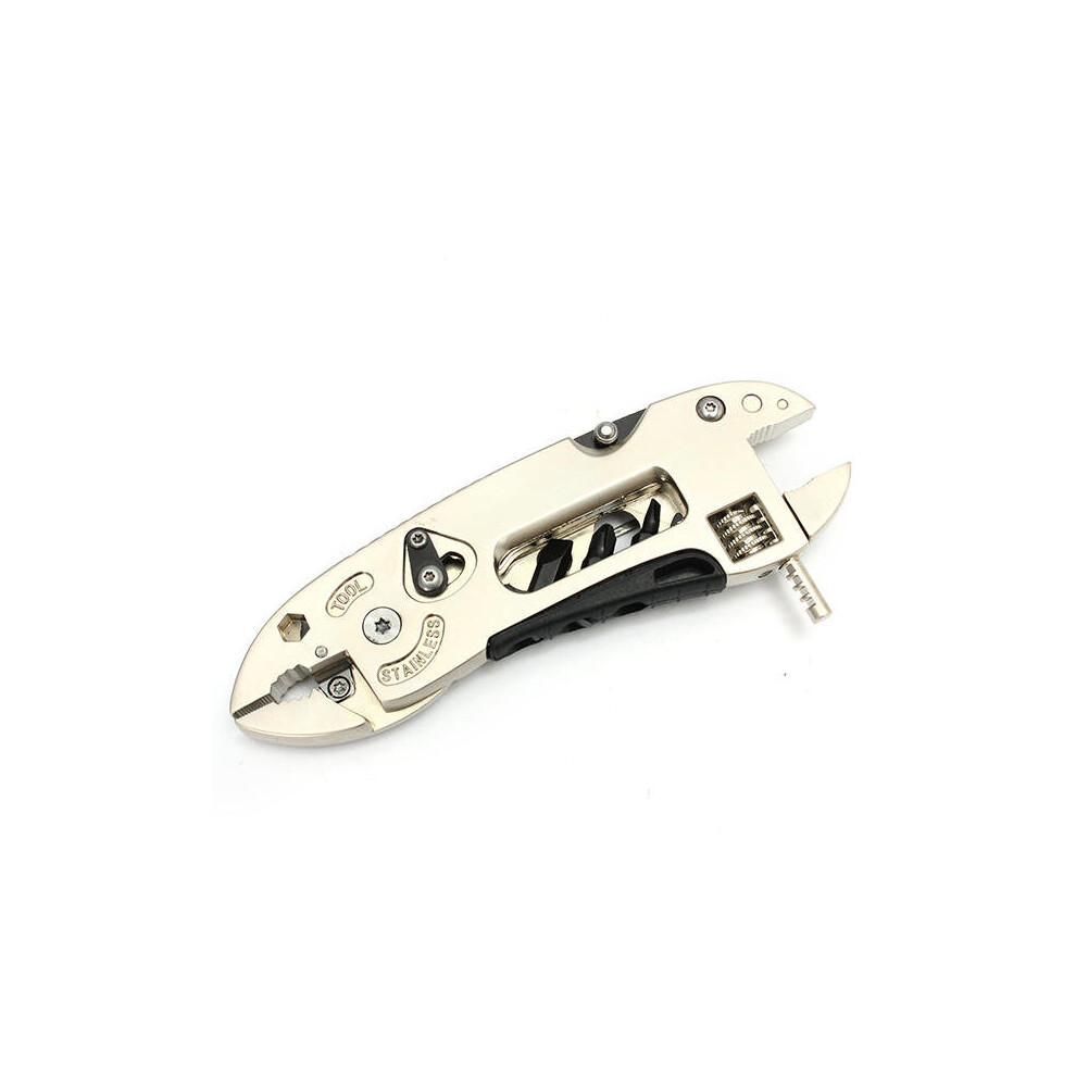 Golden Multitool Adjustable Wrench Jaw+Screwdriver+Pliers Multitool Set 814730368312