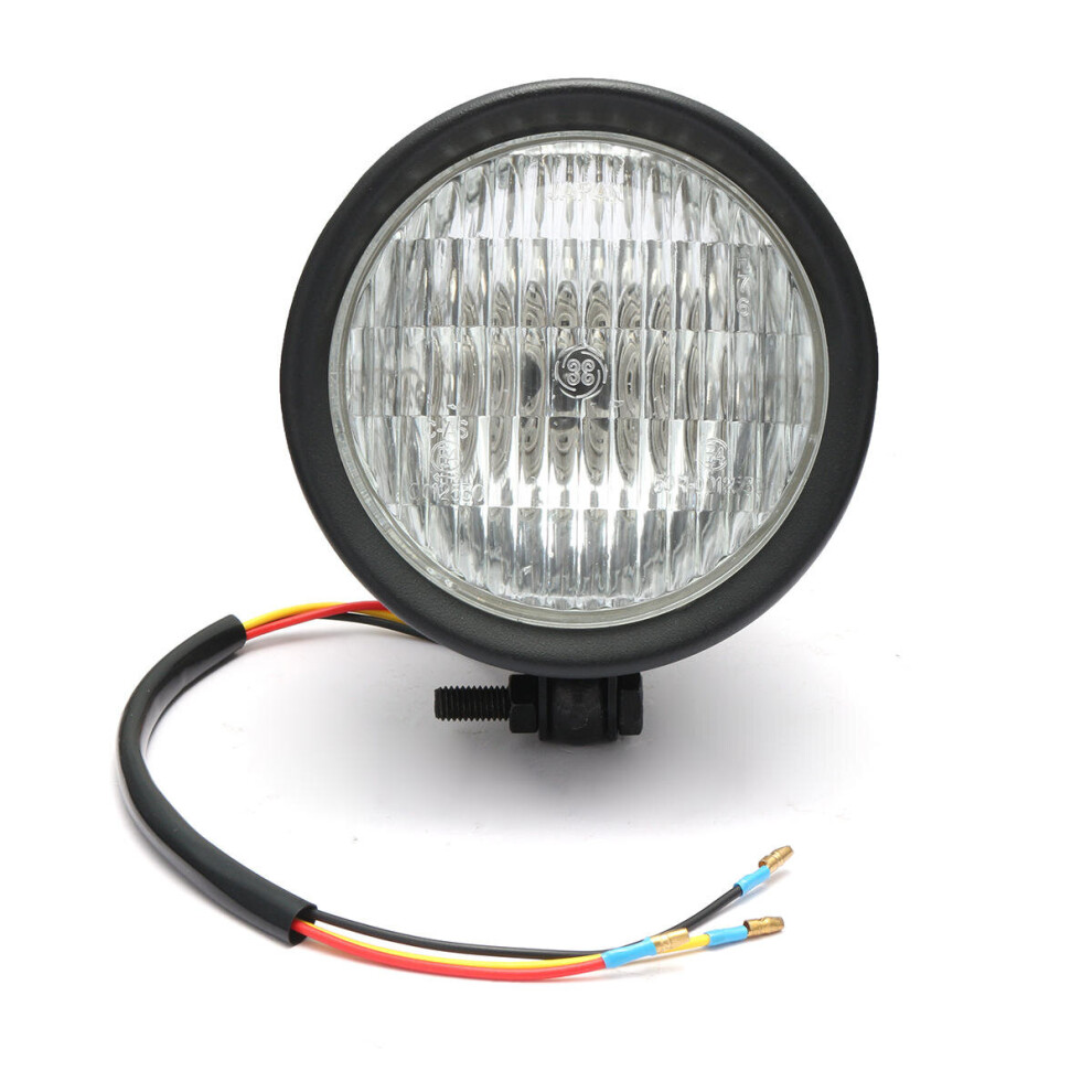 12V H4 55W Motorcycle Headlight Hi/Lo Clear Lens For Harley Bobber Chopper Touring 01 Color 4191026596878