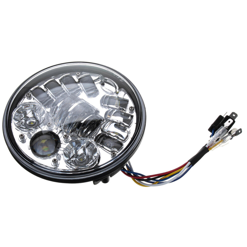 5.75 Inch 12V-24V 70W Led Headlights Hi/Lo Beam For Harley Waterproof White 4191026596090