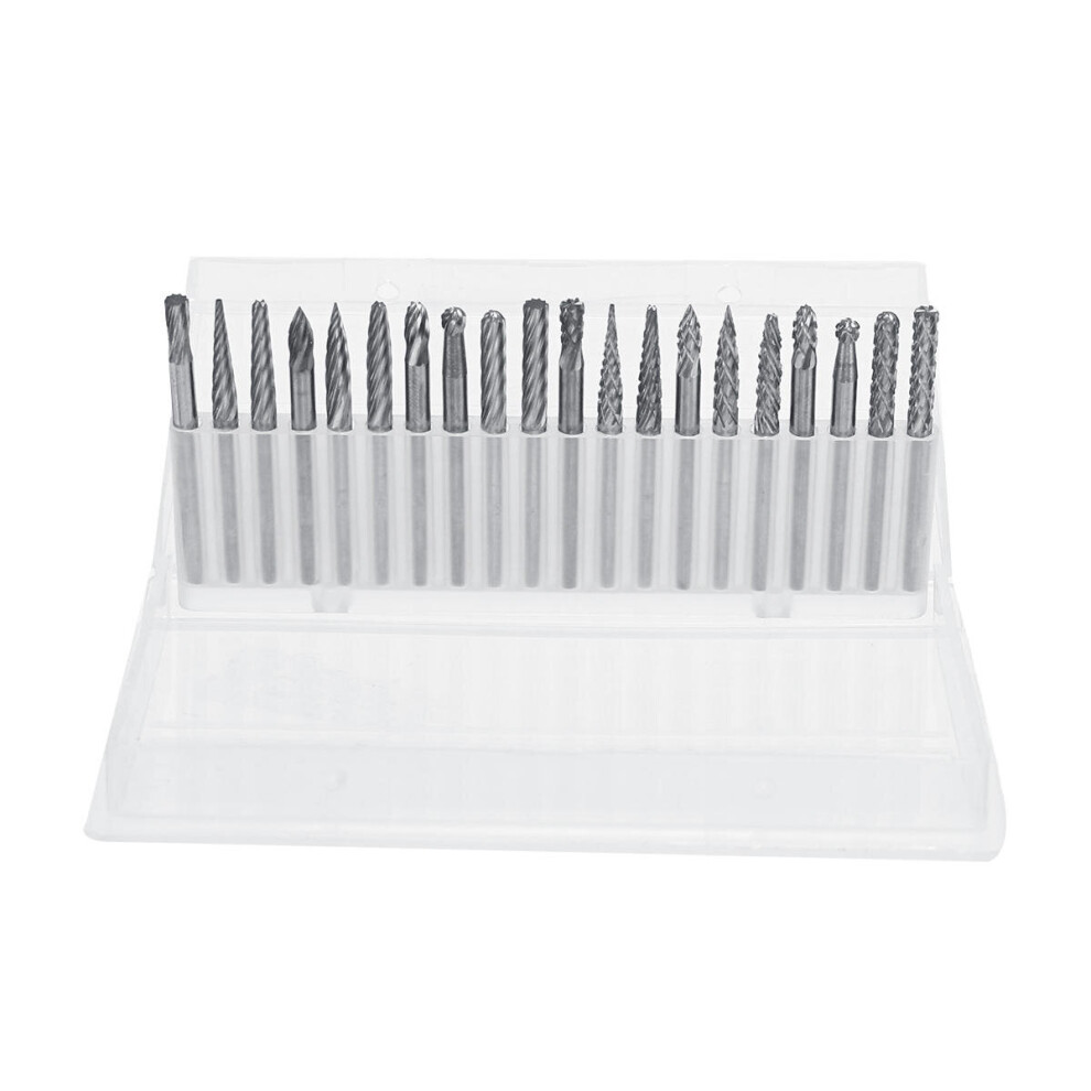20Pcs 3X3mm Tungsten Steel Solid Carbide Burrs Rotary Rasp File Grinding Tools Kit 6901722563962