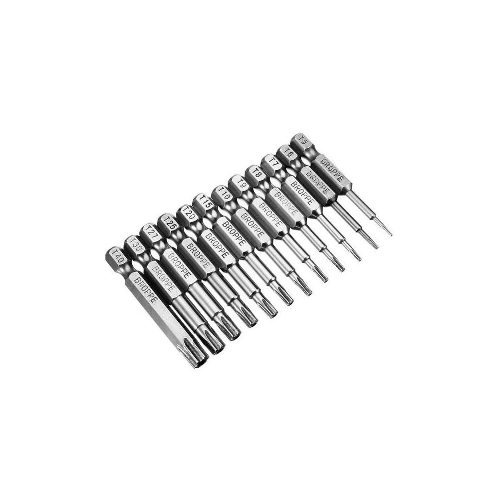 12Pcs Magnetic Torx Screwdriver Bits Hex Shank Screwdriver Bit Set 869692698151