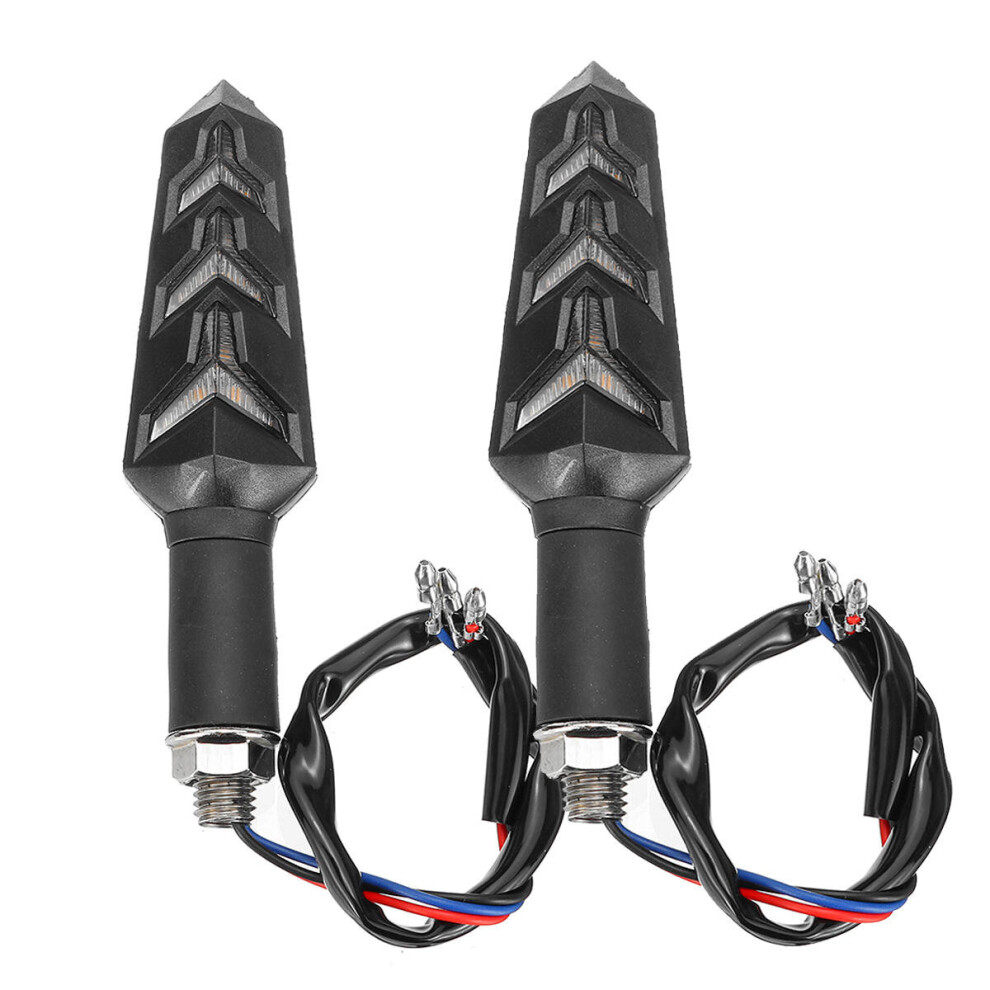 1 Pair 12V Sequential Flowing Led Turn Signal Indicator Lights Motorcycle Universal Amber 8651935566738