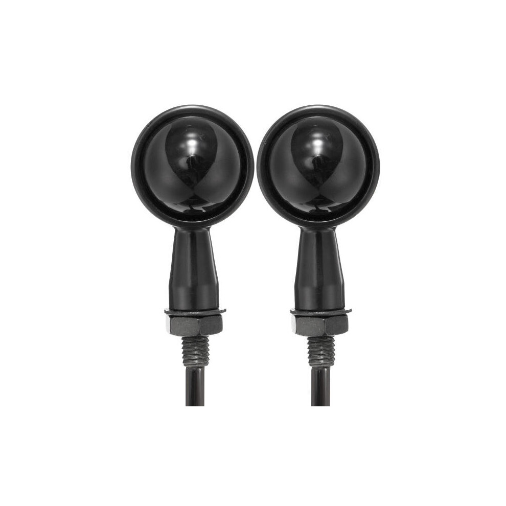 2Pcs Mini Turn Signal Blinker Lights Bulbs & Bracket For Harley Cafe Racer Bobber Chopper 4191026598605