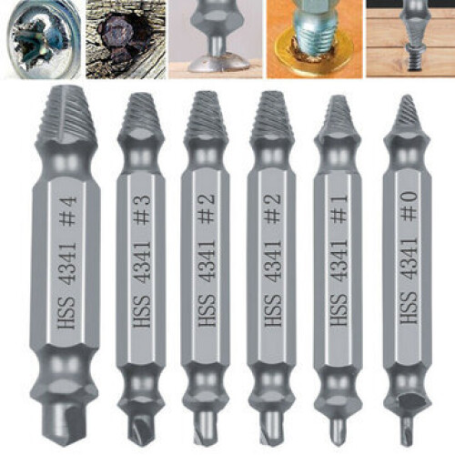 2Set 6pcs Damaged Screw Extractor Speed Out Drill Bits Tool Set Broken Bolt Remover 1