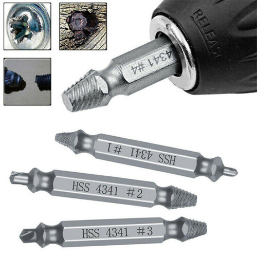 2Set 6pcs Damaged Screw Extractor Speed Out Drill Bits Tool Set Broken Bolt Remover 2