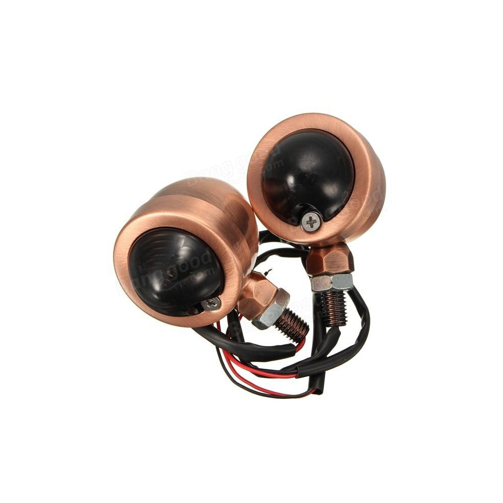 2Pcs 12V Universal Motorcycle Bullet Turn Signal Indicator Amber/Light 4191026598353