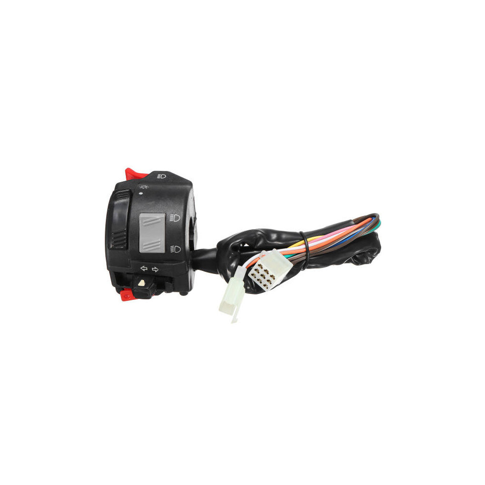 12V Motorcycle Headlight Start Switch Horn Turn Signal For 7/8Inch 22Mm Handlebar Left Side 840079323033