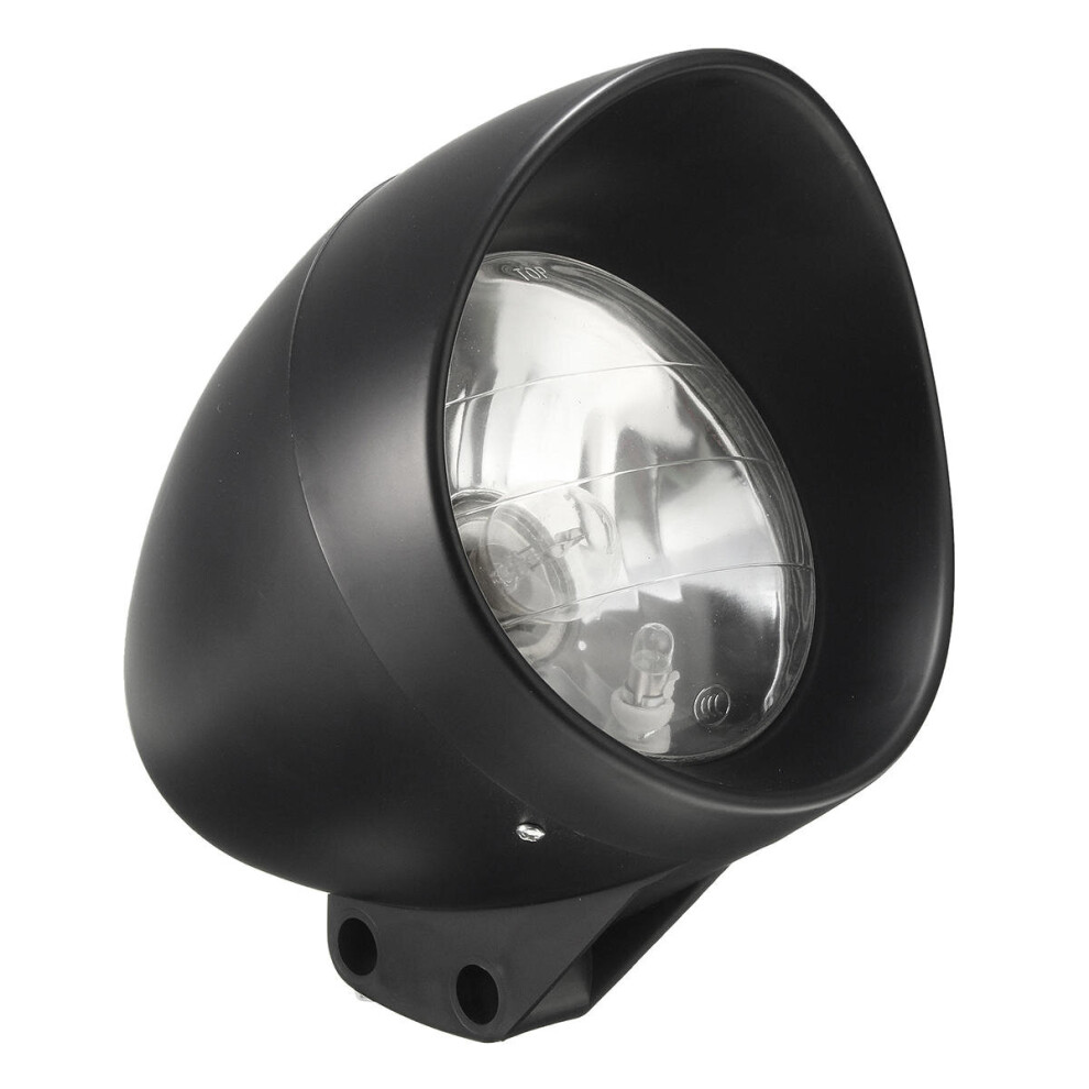 7Inch Motorcycle Hi/Lo 12V 35W Halogen Headlight Lamp For Harley Chopper Bobber Black 4191026596656