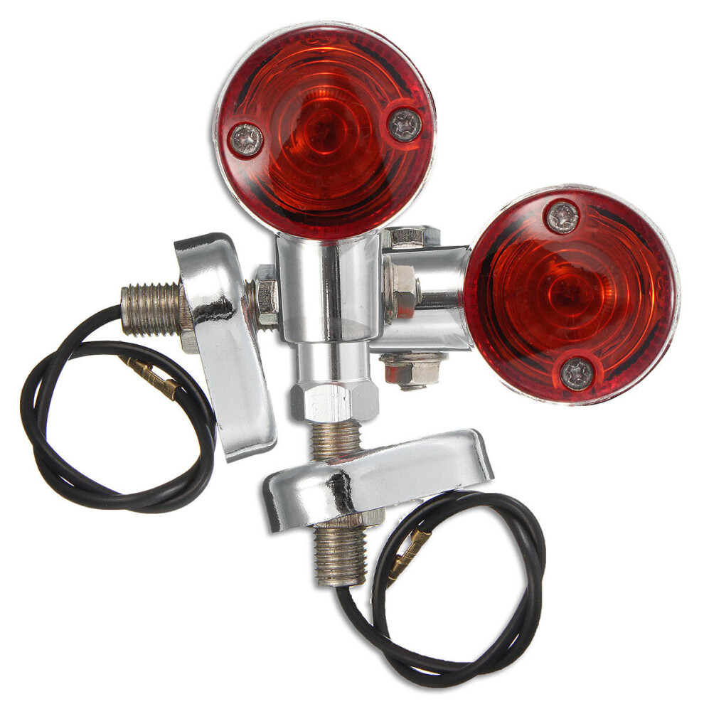 2Pcs Motorcycle Bullet Turn Signal Indicator Bulb For Harley Chopper Cruiser Chrome Color Light 4191026597639