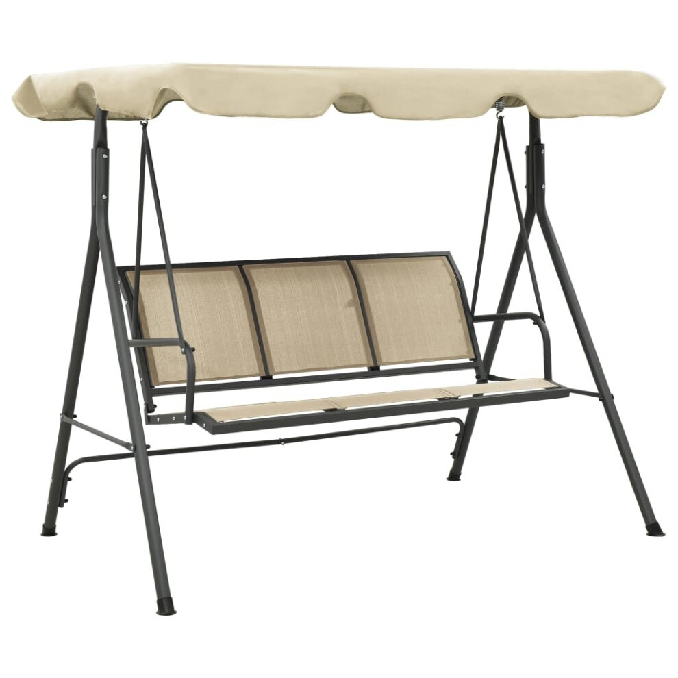 Vidaxl Garden Swing Chair With Canopy And Sand Outdoor Porch Bench Anthracite