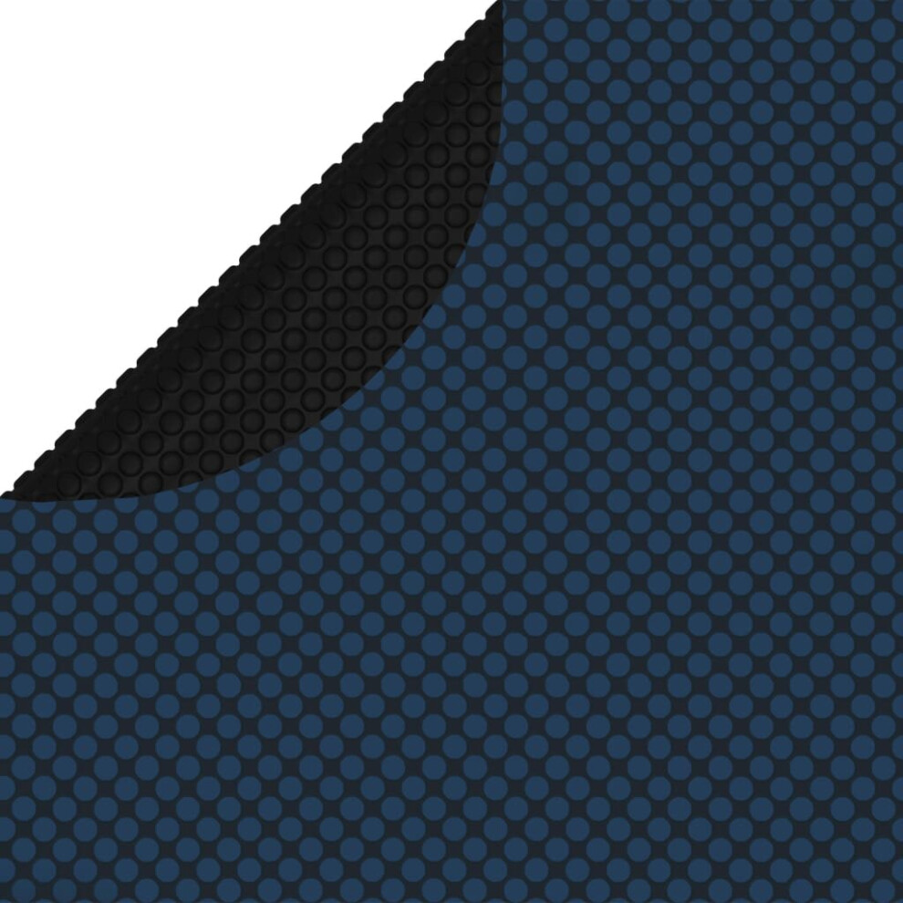 vidaXL Floating PE Solar Pool Flim 455 cm Black and Blue Pond Cover Protector