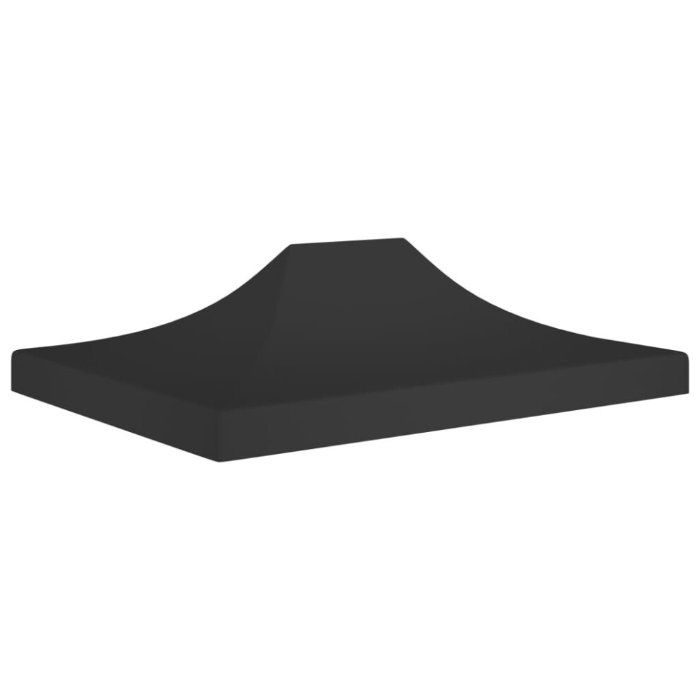 vidaXL Party Tent Roof 4x3 m Black 270 g/mÂ² Replacement Canopy Gazebo Cover