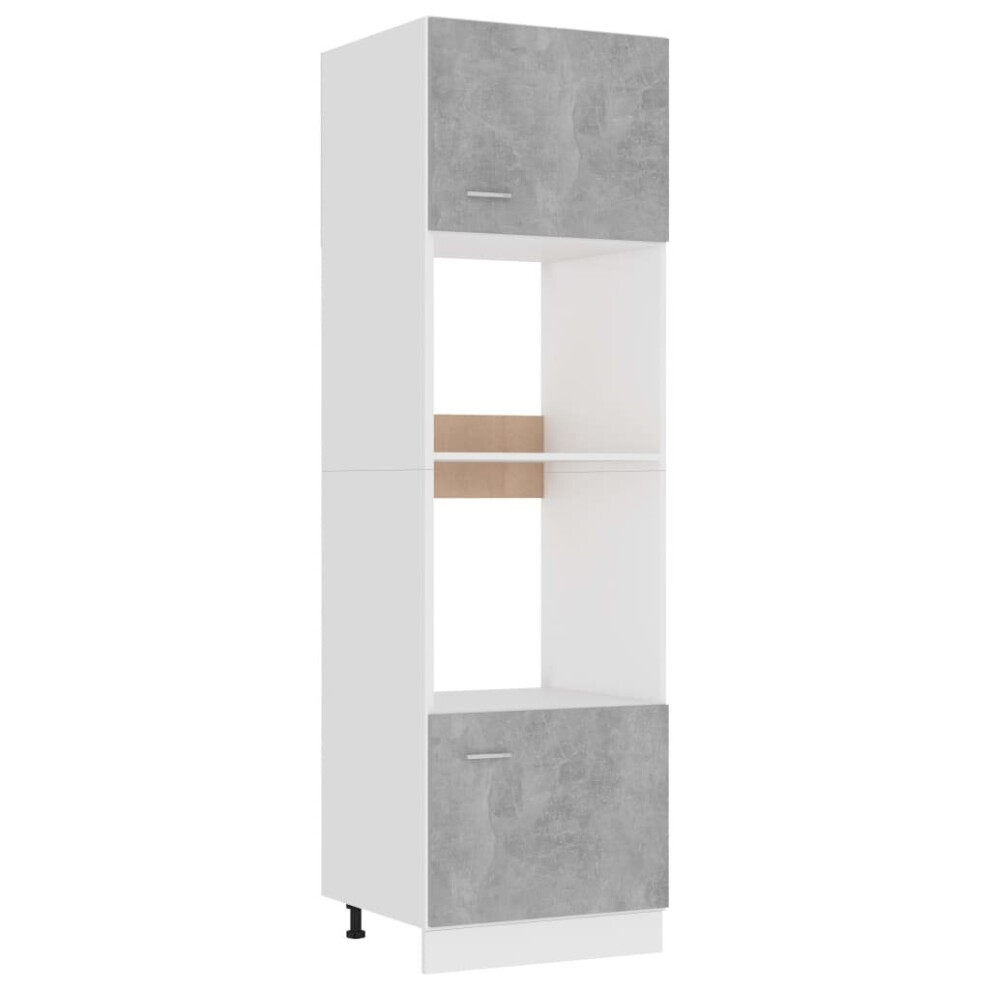 vidaXL Kitchen Cabinet Concrete Grey Chipboard Cupboard Sideboard Side Cabinet