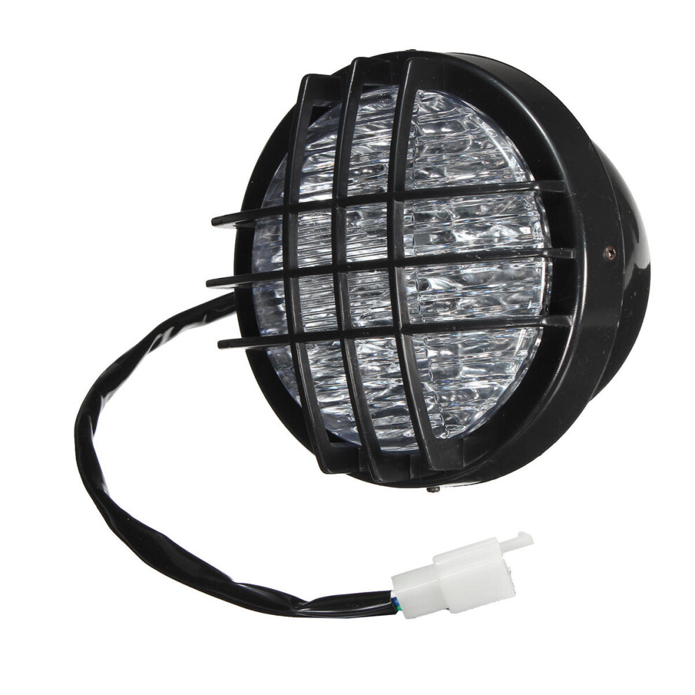 5Inch Led Motorcycle Grill Head Headlamp For Harley Chopper Bobber Light 4191026599497