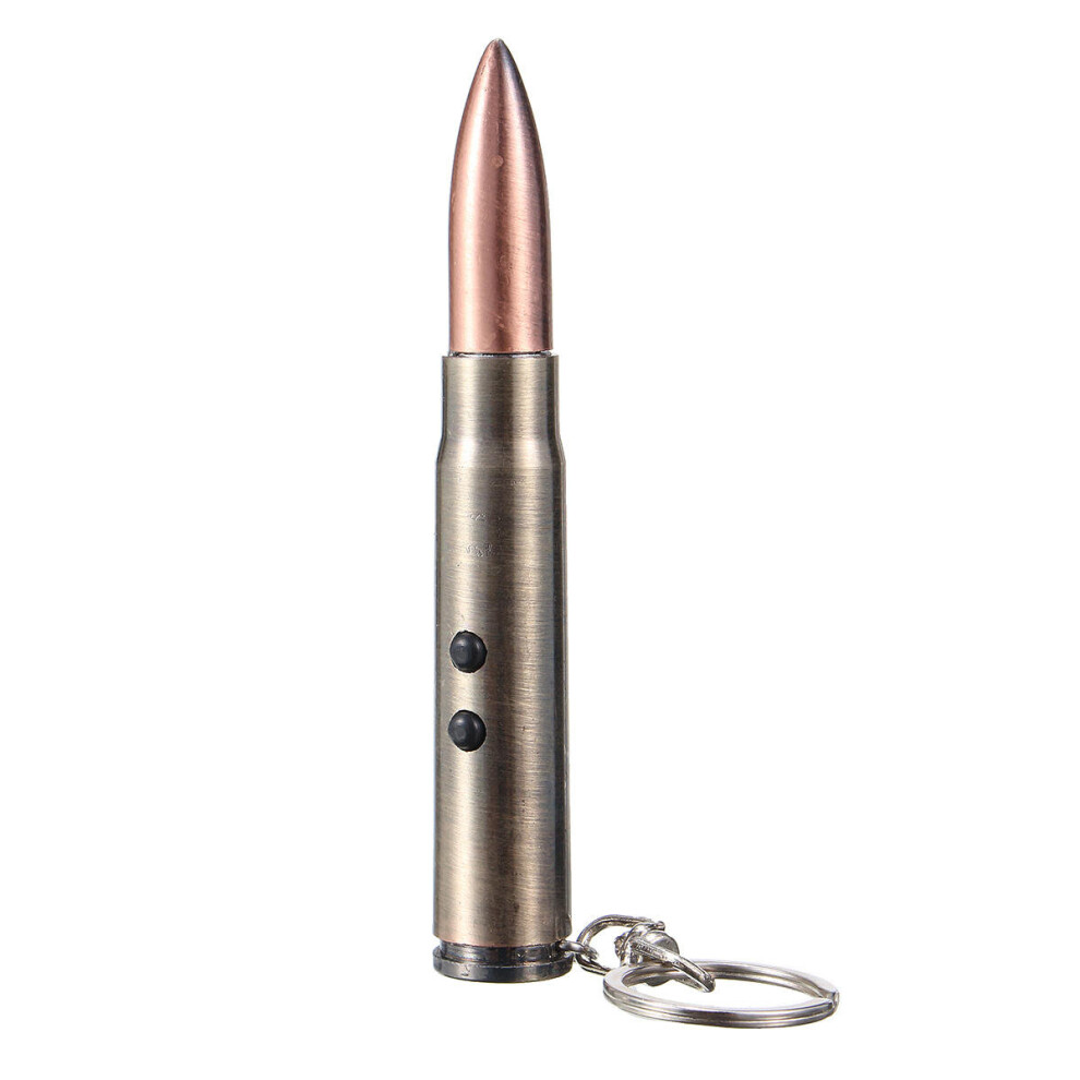 3 Pcs  5 in 1 Bullet Keychain White Laser Pointer Light Ball-point Pen LED Flashlight Outdoor Key Chain