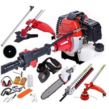 Dealourus 5-in-1 Petrol Garden Multi Tool strimmer Brush & Grass Cutter, Trimmer & Chainsaw
