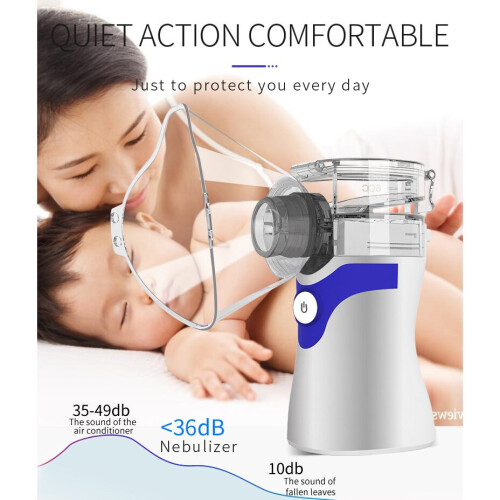 Ranpo (Gray) Portable Ultrasonic Nebulizer Handheld Inhale Nebulizer 2