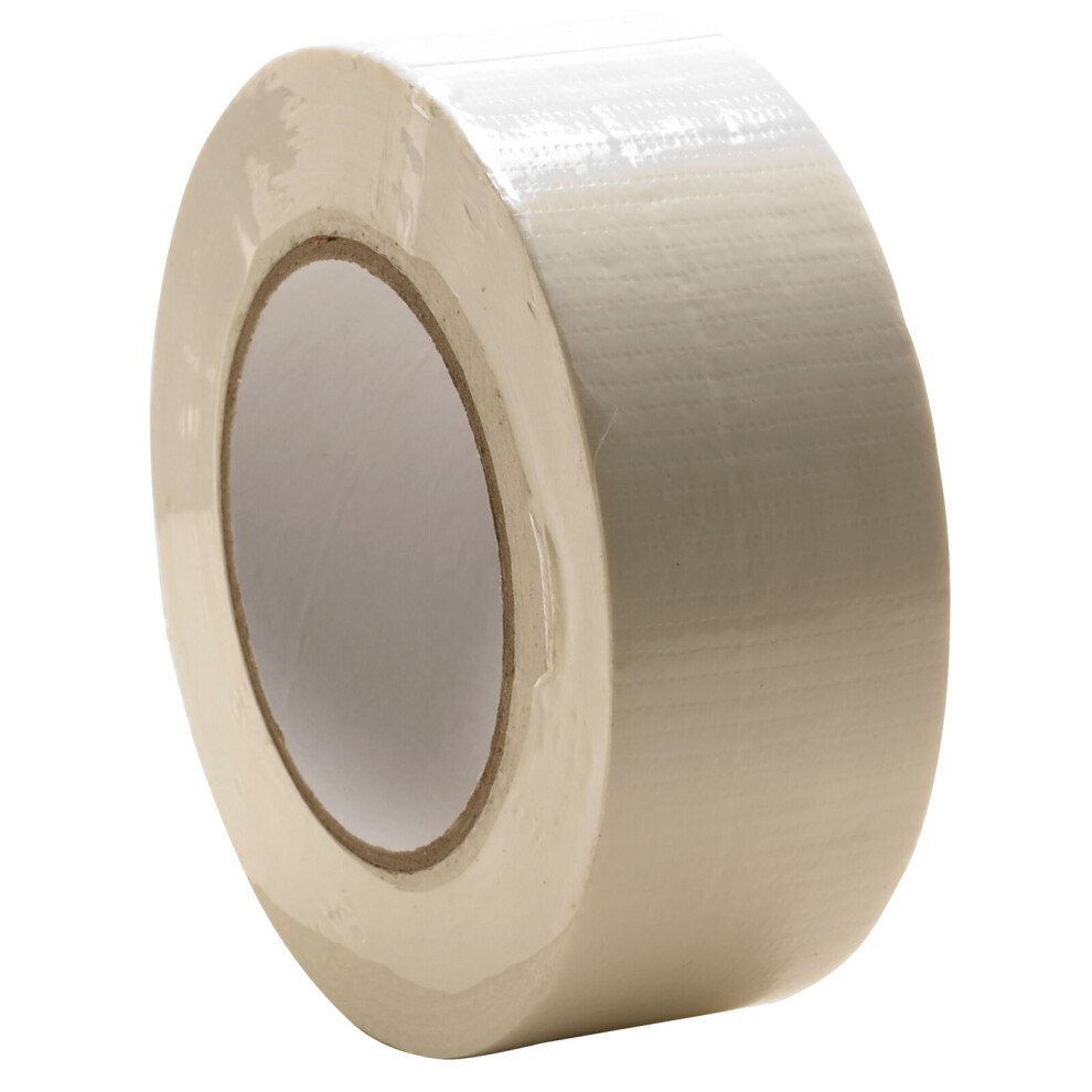 50Mm X 50M White Gaffer / Duct Cloth Tape Rhino 5027785810636
