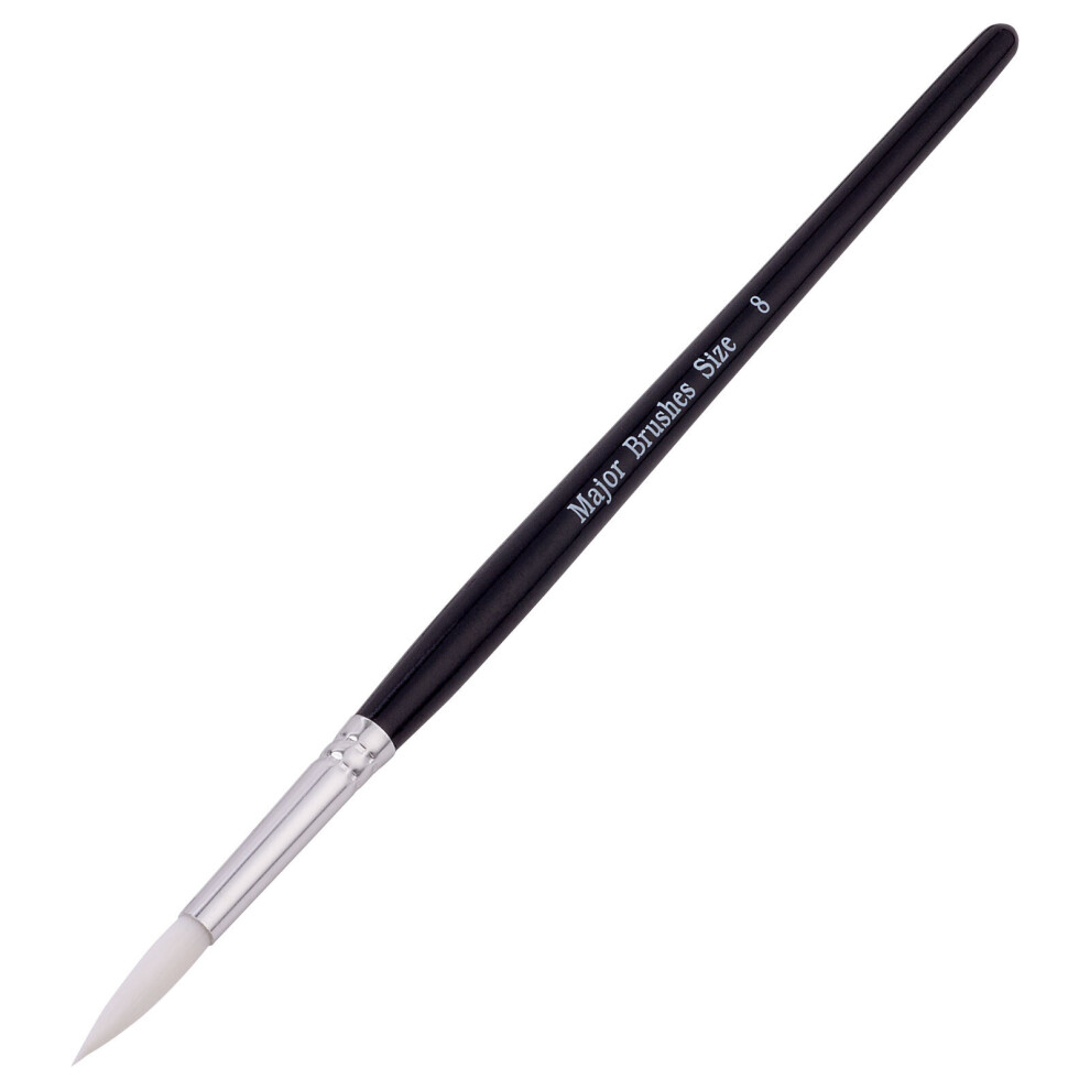 Major Brushes White Nylon Sable Brush, Pack, Size 10