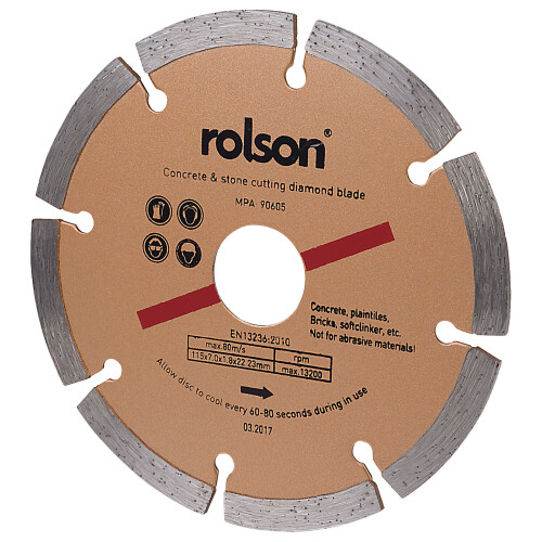 Rolson Rolson 24394 115mm Diamond Tipped Blade