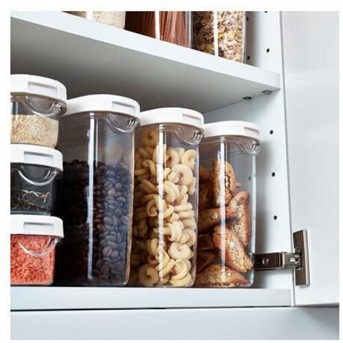 IKEA IKEA 365+ - Jar with lid, transparent, white - 1.3 l 2
