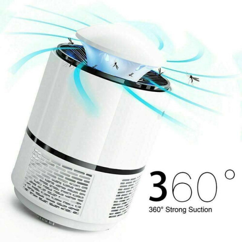 (White) USB Mosquito Fly Insect Bug Killer Electric Lamp Zapper Trap Killer LED Mute 1
