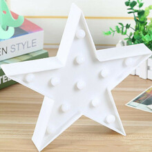 (White) Kids 3D Star LED Night Light Bedroom Wall Hanging Desktop Lamp Decor Home Gifts