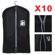 10x Breathable Garment Suit Covers Clothes Dress Carrier Bag Zipper