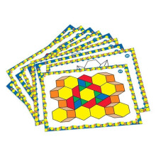 Learning Resources LER6133 Pattern Block Design Card Set, Assorted Color - 21 Count