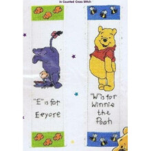 Disney Winnie The Pooh And Eeyore Bookmark Counted Cross Stitch Kit