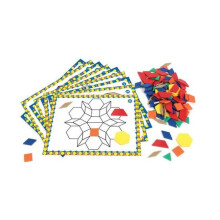 Learning Resources LER6134 Pattern Block Design & Discover Set