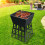 BBQ Portable Fire Pit Brazier Square Round Camping Party Barbecue 1