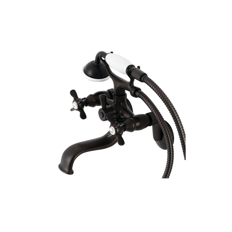 Kingston Brass Ks246orb Essex Wall Mount Clawfoot Tub Faucet With Hand Shower, Oil Rubbed Bronze 663370859021