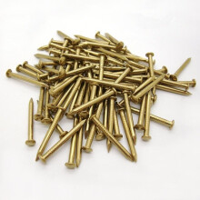 (Brass color 10mm) Round small copper nail Antique drum Furniture hinge Brass Screw Nail