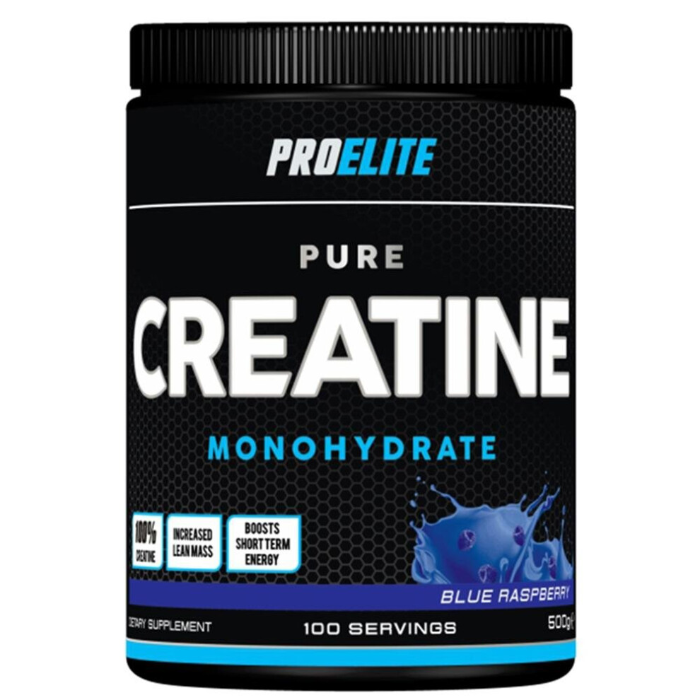 Pro Elite Blue ( Raspberry, 500G) Pure Creatine Monohydrate 500G